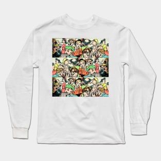 Diverse people at an underground party, each with their own style Long Sleeve T-Shirt